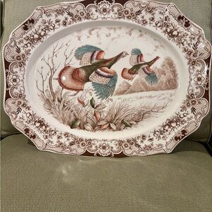 Johnson Brothers Brown and Green Dinnerware Platter